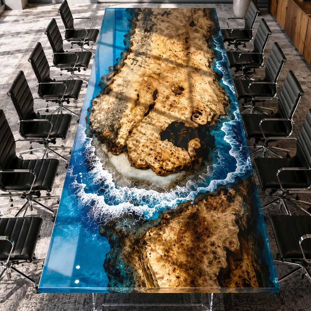 Poplar Epoxy Table