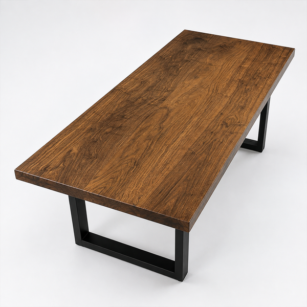 Black Walnut Straight Edge Solid Wood Slab Table