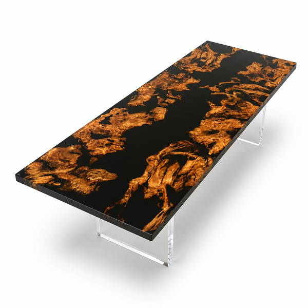 Cunninghamia Black River Epoxy Resin Dining Table