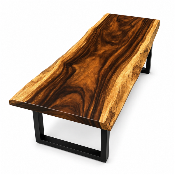 Walnut Wood Live Edge Epoxy Resin Dining Table