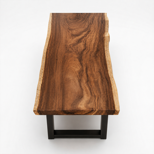 Walnut Handcrafted Natural Contour Solid Wood Slab Table