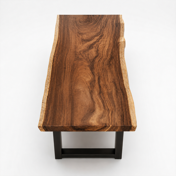 Walnut Handcrafted Natural Contour Solid Wood Slab Table