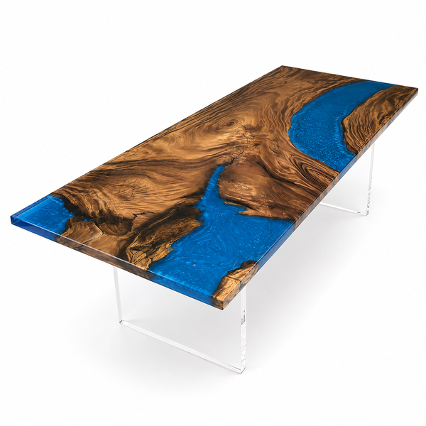 Walnut Deep Ocean Wave Epoxy Resin Conference Table