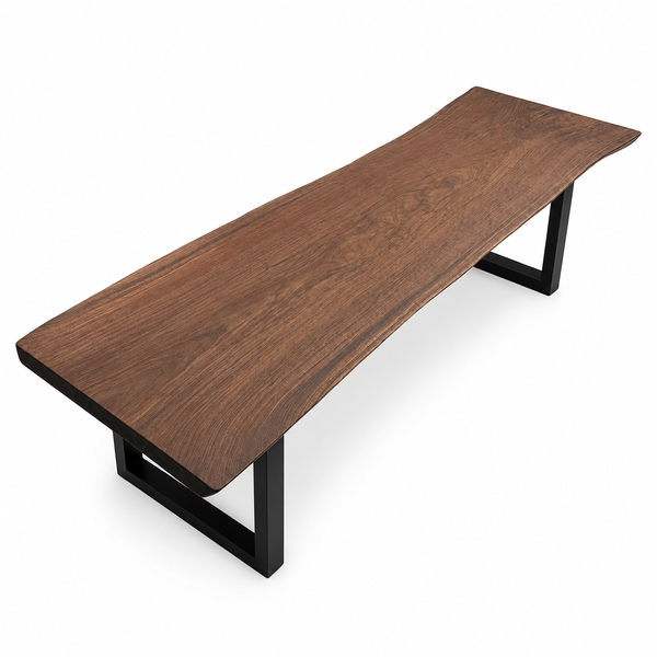 Black Walnut Subtle Live Edge Solid Wood Slab Table