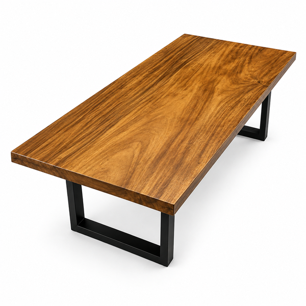 Walnut Modern Square Edge Handcrafted Wood Slab Table