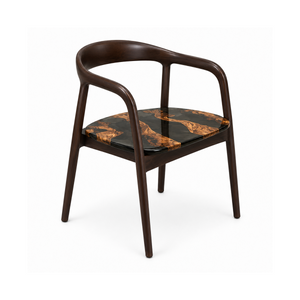 Black Walnut Fused Grain Epoxy Resin Chair