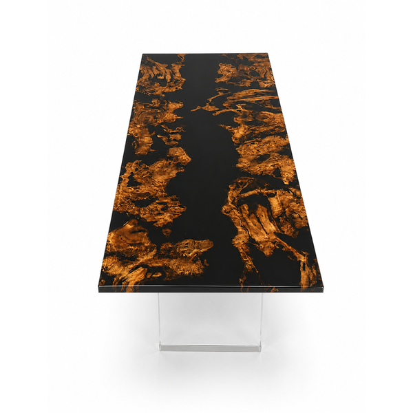 Cunninghamia Black River Epoxy Resin Dining Table