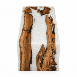 Olive Wood Crystal Epoxy Resin WaterFall Table