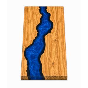 Olive Wood Modern Blue River Epoxy Resin Countertop