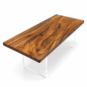 Walnut Amber Grain Wood Slab Table