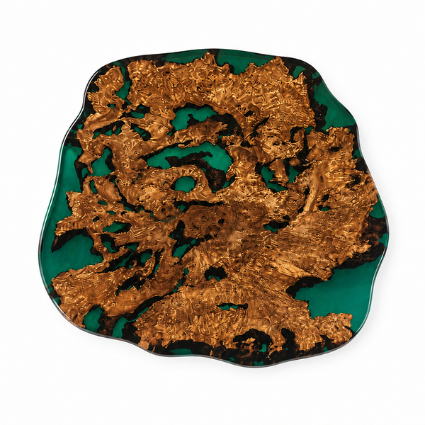 Cunninghamia Emerald Luxury Live Edge Epoxy Resin Coffee Table