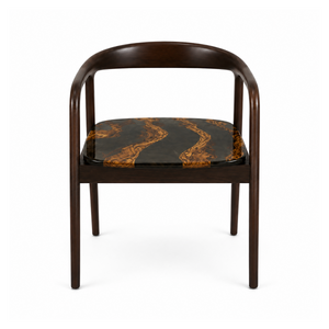 Black Walnut Fused Grain Epoxy Resin Chair
