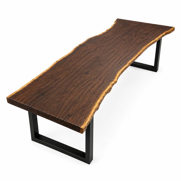 Black Walnut Natural Edge Epoxy Resin Dining Table