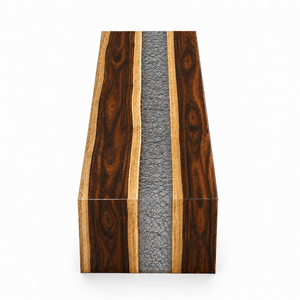 Walnut Architectural Ice Flow Epoxy Resin WaterFall Table