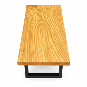 Golden Camphor Wood Natural Grain Epoxy Resin Dining Table