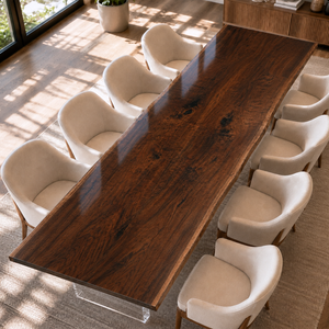 Black Walnut Live Edge Wood Slab Table