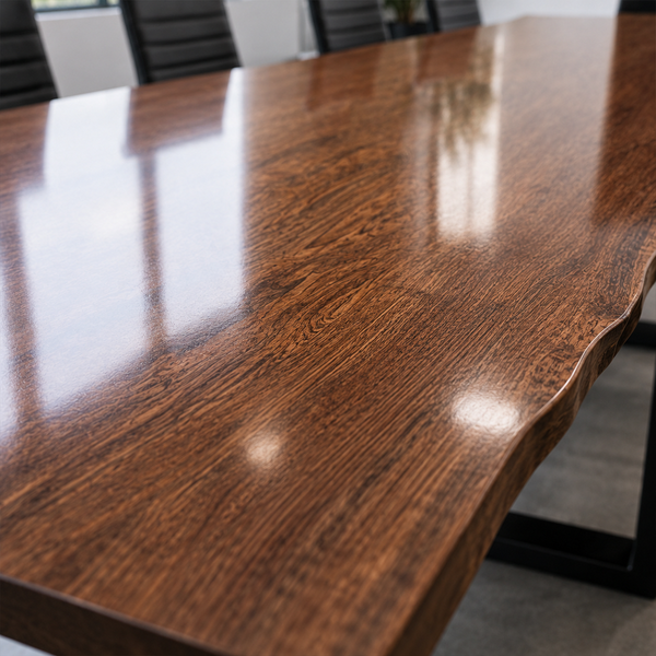Black Walnut Subtle Live Edge Solid Wood Slab Table