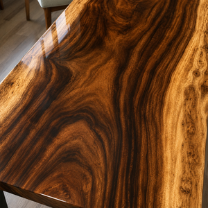 Walnut Wood Live Edge Epoxy Resin Dining Table