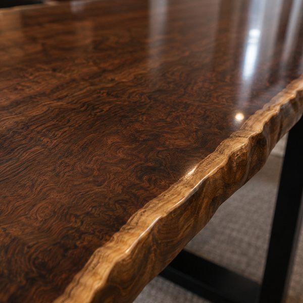 Black Walnut Natural Edge Epoxy Resin Dining Table