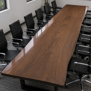 Black Walnut Subtle Live Edge Solid Wood Slab Table